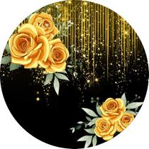 Painel Festa Redondo C/ Elástico 1,50m Flores