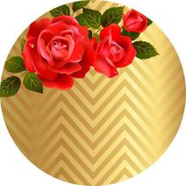 Painel Festa Redondo C/ Elástico 1,50m Flores