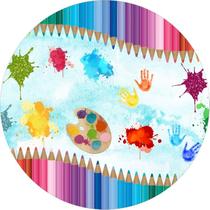 Painel Festa Redondo C/ Elástico 1,50m Pintando O 7