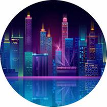 Painel Festa Redondo C/ Elástico 1,50m Prédios Painel Festa Redondo C/ Elástico 1,50m Prédios