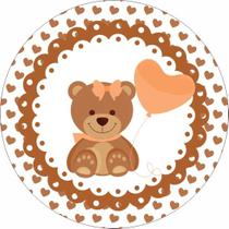 Painel Festa Redondo C/ Elástico 1,50m Ursinha Princesa