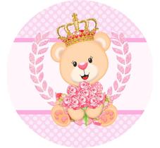 Painel Festa Redondo C/ Elástico 1,50m Ursinha Princesa