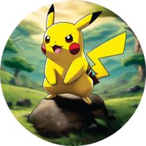 Painel Festa Redondo Pikachu Mod.2, 3d Sublimado 1,50 Dia
