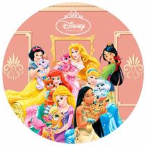 Painel Festa Redondo Princesas Disney 3d 1,50 Dia.