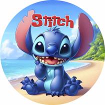 Painel Festa Redondo Stitch Mod2 3d Sublimado 1,50 Diametro Painel Festa Redondo Stitch Mod2 3d Sublimado 1,50 Diametro