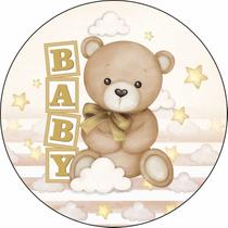 Painel Festa Redondo Sublimado C/ Elástico 1,50m Chá de Bebê Painel Festa Redondo Sublimado C/ Elástico 1,50m Chá de Bebê