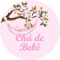 Painel Festa Redondo Sublimado C/ Elástico 50cm Chá de Bebê Painel Festa Redondo Sublimado C/ Elástico 50cm Chá de Bebê