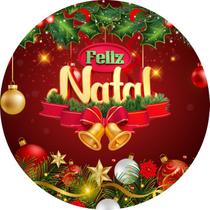 Painel Festa Redondo Sublimado Natal 1,50m Painel Festa Redondo Sublimado Natal 1,50m