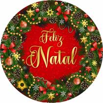 Painel Festa Redondo Sublimado Natal 1,50m Painel Festa Redondo Sublimado Natal 1,50m