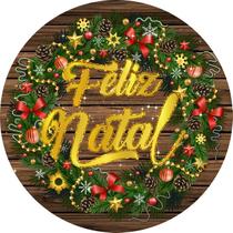 Painel Festa Redondo Sublimado Natal 1,50m Painel Festa Redondo Sublimado Natal 1,50m