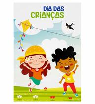 Painel Festa Retangular 3D Dia Das Crianças Casadinho 1,50M - Prime Decor Festas