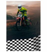 Painel Festa Retangular 3D Motocross Casadinho 1,50M X 2,20