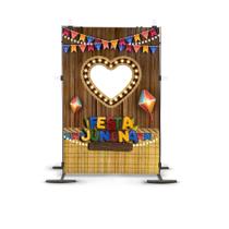 Painel Festa Retangular Interativo 1,5x2,25m Festa Junina 2