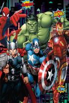 Painel Festa Retangular P Casado 1,5x2,2 Heróis Marvel