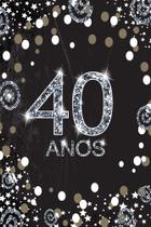 Painel Festa Retangular Para Casado 1,5x2,2m 40 anos mod 1 Painel Festa Retangular Para Casado 1,5x2,2m 40 anos mod 1