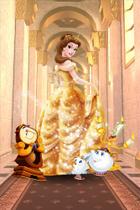 Painel Festa Retangular Para Casado 1,5x2,2m Bela E A Fera mod 3 - Fantasia Brás