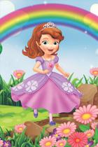 Painel Festa Retangular Para Casado 1,5x2,2m Princesa Sofia Mod 1