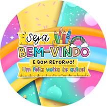 Painel Festa Sublimado C/ Elástico 1,50m Volta às Aulas Painel Festa Sublimado C/ Elástico 1,50m Volta às Aulas