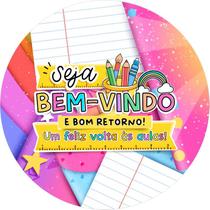 Painel Festa Sublimado C/ Elástico 1,50m Volta às Aulas Painel Festa Sublimado C/ Elástico 1,50m Volta às Aulas