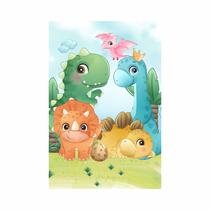 Painel Festa Vertical em Tecido Casadinho Dino Baby Turminha