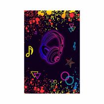 Painel Festa Vertical em Tecido Casadinho Neon Musical