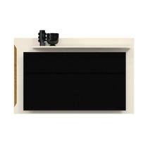 Painel FL Com Prateleira Superior Para Objetos Régua Dupla Face Fixação Por Cunha Para TV Até 55''Cor Off/Freijó Painel FL Com Prateleira Superior Para Objetos Régua Dupla Face Fixação Por Cunha Para TV Até 55''Cor Off/Freijó