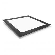 Painel Flat Led 18w Embutir Preto Neutro 4000k