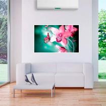 Painel Fotográfico Adesivo Borboleta E Orquídea-G 90X135Cm - Mix Adesivos