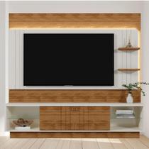 Painel Frisado para TV até 65 Polegadas com LED 2 Portas de Correr Guaiba Mobler