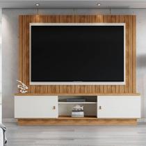 Painel Frisado para TV até 70 Polegadas 2 Portas de Correr Santos Mobler