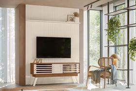 Painel Frizz New Premium para TV de até 65 polegadas - Naturale /Off White - Madetec