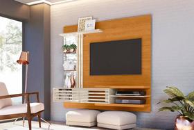 Painel Frizz Supreme para TV de até 55 polegadas - Cinamomo / Off White - Madetec