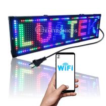 Painel Full Letreiro Digital Wi-fi Luminoso LED RGB 6820 Interno Bivolt 1.20cm LKG6820 SL0725CP10