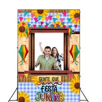 Painel Fundo Interativo Festa Junina Tecido 1,50x2,20m