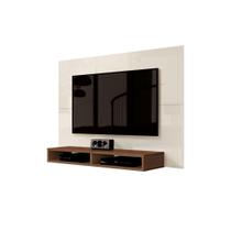 Painel FX 1.20m Para TV Até 43'' Polegadas Cor Off White / Nogueira