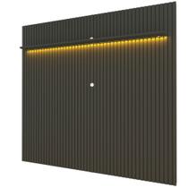 Painel Gelius Nobre ripas autênticas largura de 2,30 metros com LED para TV de ate 85 polegadas Grafite Painel Gelius Nobre ripas autênticas largura de 2,30 metros com LED para TV de ate 85 polegadas Grafite