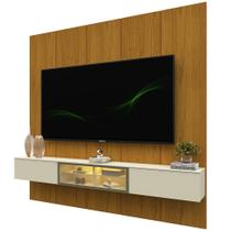 Painel Gelius Realce Luminare Home LED Largura de 220 cm para TV de 85 Polegadas Naturale OFF White