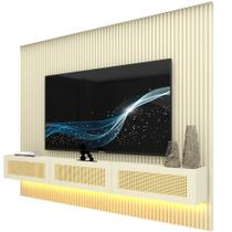 Painel Gelius Ripado Supremo Native Home portas em tela de Rattan com LED largura 220 cm OFF White Painel Gelius Ripado Supremo Native Home portas em tela de Rattan com LED largura 220 cm OFF White