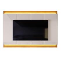 Painel Grande Com Led 2.07 para Tv Até 75 Polegadas Decoração Sala Quarto Marrocos- Tauari/Off White