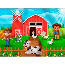 Painel Grande TNT Fazendinha Animais e Fazendeiros - 1,40x1,03 - 1 unidade - Piffer - Rizzo Painel Grande TNT Fazendinha Animais e Fazendeiros - 1,40x1,03 - 1 unidade - Piffer - Rizzo
