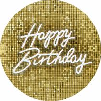 Painel Happy Birthday Feliz Aniversário 50x50 Elastico Painel Happy Birthday Feliz Aniversário 50x50 Elastico