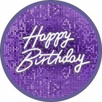 Painel Happy Birthday Feliz Aniversário 50x50 Elastico