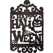 Painel Happy Halloween Decoração Enfeite EVA Festa Parede Porta Preto com Abobora Caveira e Morcego Painel Happy Halloween Decoração Enfeite EVA Festa Parede Porta Preto com Abobora Caveira e Morcego