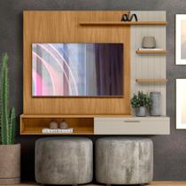 Painel Home Com 1 Gaveta Para Tv Até 60 Polegadas Nature Off White Tayce Shop Jm