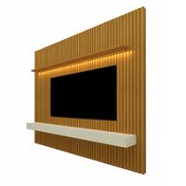 Painel Home Nobre Ripado Para TV Até 85" LED 230cm Gelius Móveis Naturale/Off White