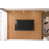 Painel Home p/ TV até 100 Pol Modular 3.0 Ripado 297x250cm Nature Fosco - Linea Brasil