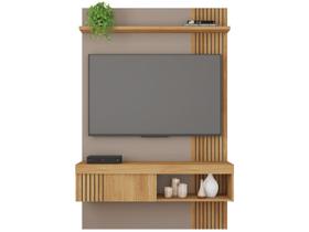 Painel Home p/ TV até 45 Pol Jade Ripada 120x183cm Buriti/Fendi - Caemmun