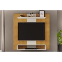 Painel Home p/TV até 47 Polegadas Smart c/ Prateleira e Nichos 120x120cm Cedro/Bali - DJ Móveis