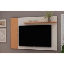 Painel Home p/ TV até 50 Pol Flórida c/ Prateleira 140x90cm Cinamomo/Off White - Genialflex Painel Home p/ TV até 50 Pol Flórida c/ Prateleira 140x90cm Cinamomo/Off White - Genialflex