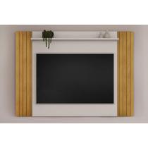 Painel Home p/TV até 50 Polegadas Trend Ripado Extensível c/ Prateleira 108x136cm Cedro/Bali - DJ Móveis Painel Home p/TV até 50 Polegadas Trend Ripado Extensível c/ Prateleira 108x136cm Cedro/Bali - DJ Móveis